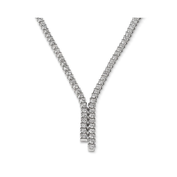 10.00ct Diamond Necklace Set in 18K White Gold - Image 3