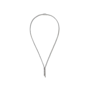 3.00ct Lab Diamond Drop Tennis Necklace in 9K White Gold F/VS