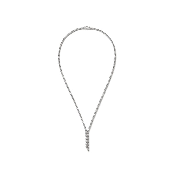 3.00ct Lab Diamond Drop Tennis Necklace in 9K White Gold F/VS - Image 1