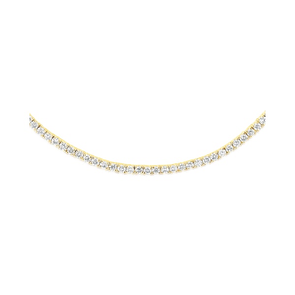 8.00ct Lab Diamond Tennis Necklace in 9K Yellow Gold G/VS - Image 3