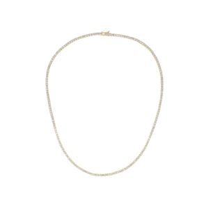 8.00ct Lab Diamond Tennis Necklace in 9K Yellow Gold F/VS