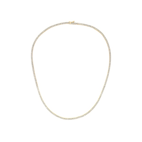 8.00ct Lab Diamond Tennis Necklace in 9K Yellow Gold G/VS - Image 1