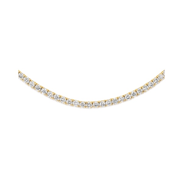 10.00ct Lab Diamond Tennis Necklace in 9K Yellow Gold G/VS - Image 3