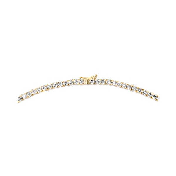 10.00ct Lab Diamond Tennis Necklace in 9K Yellow Gold G/VS - Image 5