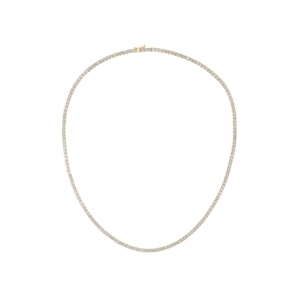 10.00ct Lab Diamond Tennis Necklace in 9K Yellow Gold F/VS