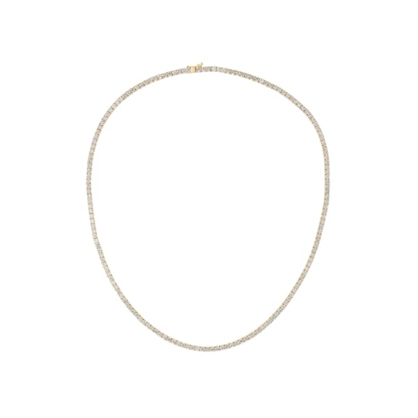 10.00ct Lab Diamond Tennis Necklace in 9K Yellow Gold G/VS - Image 1
