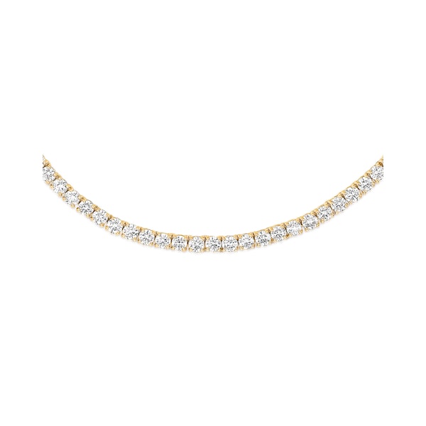 15.00ct Lab Diamond Tennis Necklace in 9K Yellow Gold G/VS - Image 3
