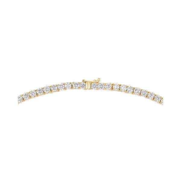 15.00ct Lab Diamond Tennis Necklace in 9K Yellow Gold G/VS - Image 5