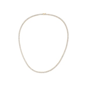 15.00ct Lab Diamond Tennis Necklace in 9K Yellow Gold F/VS