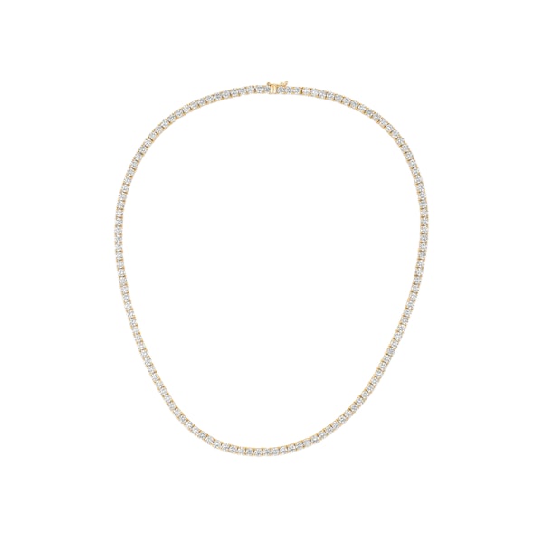 15.00ct Lab Diamond Tennis Necklace in 9K Yellow Gold G/VS - Image 1