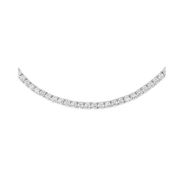 15.00ct Lab Diamond Tennis Necklace in 9K White Gold G/VS - Image 3