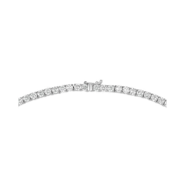 15.00ct Lab Diamond Tennis Necklace in 9K White Gold G/VS - Image 5