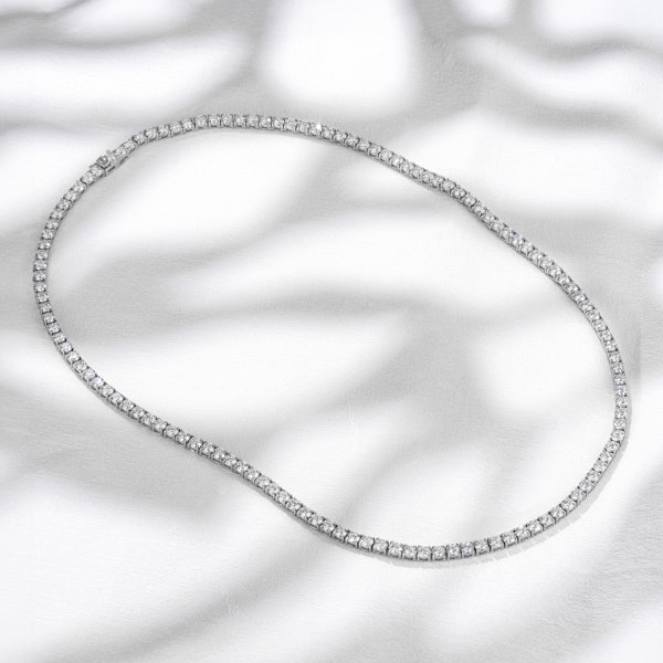 15.00ct Lab Diamond Tennis Necklace in 9K White Gold G/VS - Image 2