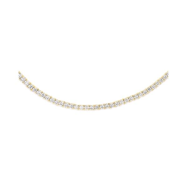 6.00ct Lab Diamond Tennis Necklace in 9K Yellow Gold G/VS - Image 3