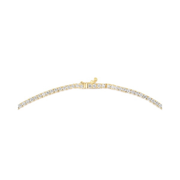 6.00ct Lab Diamond Tennis Necklace in 9K Yellow Gold G/VS - Image 5