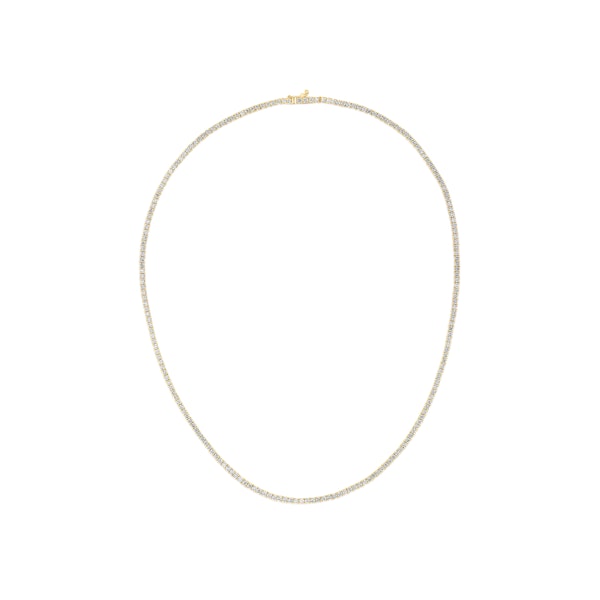 6.00ct Lab Diamond Tennis Necklace in 9K Yellow Gold G/VS - Image 1