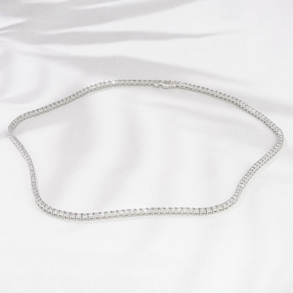 5.00ct Lab Diamond Tennis Necklace in 9K White Gold H/SI - Image 2