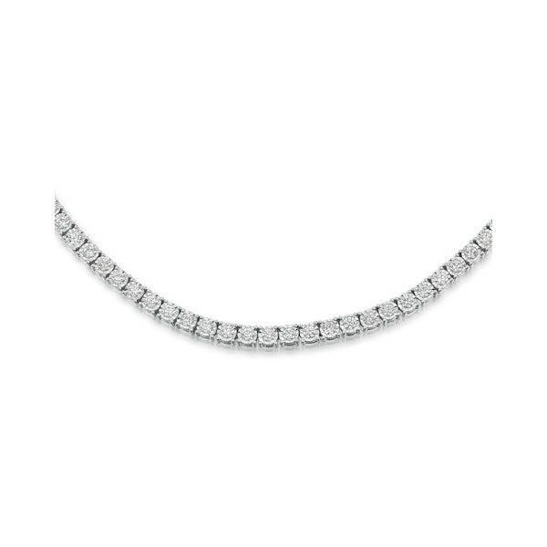 7.00ct Lab Diamond Tennis Necklace in 9K White Gold HS/I - Image 3