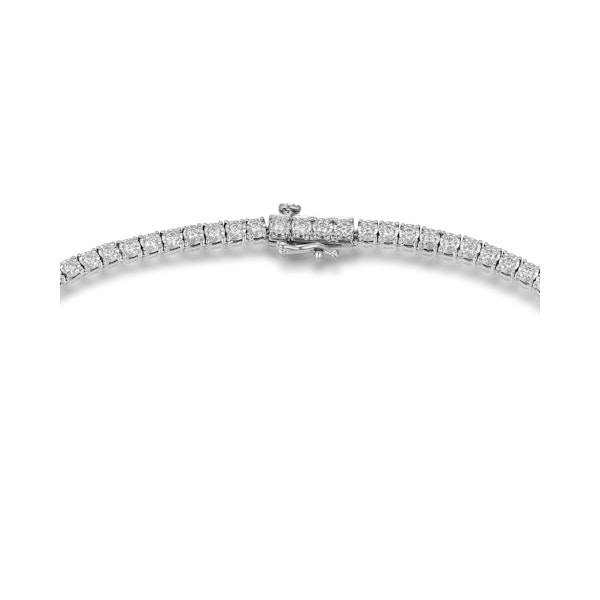7.00ct Lab Diamond Tennis Necklace in 9K White Gold HS/I - Image 5