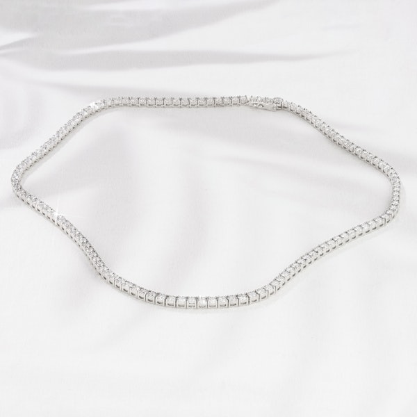 7.00ct Lab Diamond Tennis Necklace in 9K White Gold HS/I - Image 2