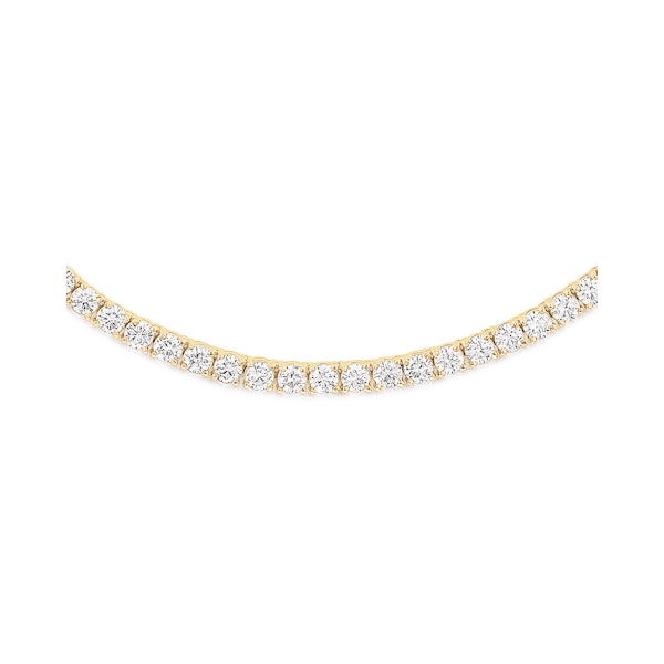 10.00ct Lab Diamond Tennis Necklace 3/4 Set in 9K Yellow Gold G/VS - Image 3