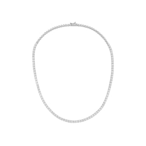 10.00ct Lab Diamond Tennis Necklace 3/4 Set in 9K White Gold F/VS