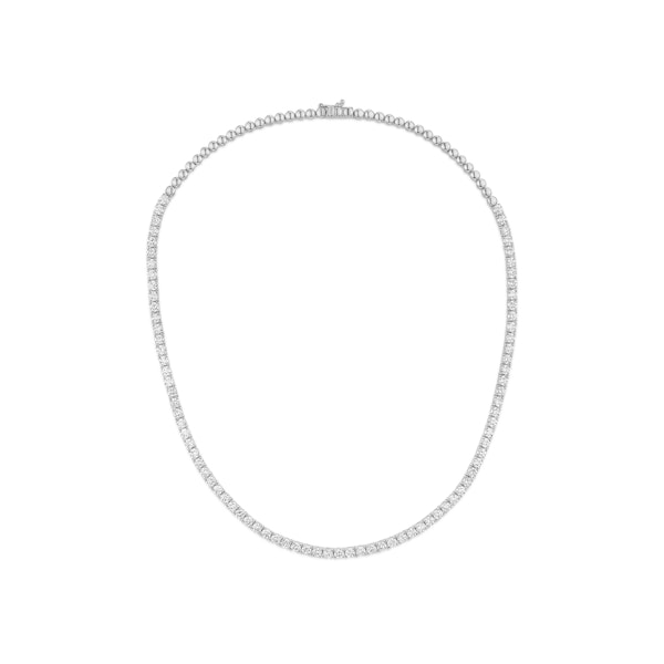 10.00ct Lab Diamond Tennis Necklace 3/4 Set in 9K White Gold G/VS - Image 1