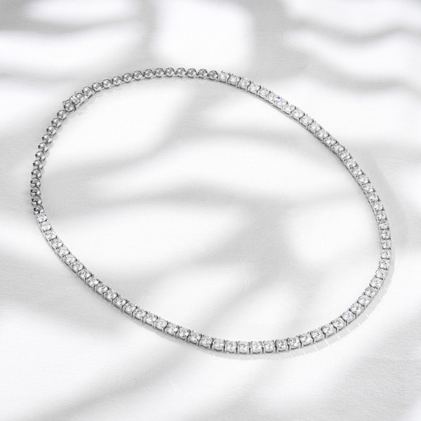 15.00ct Lab Diamond Tennis Necklace 3/4 Set in 9K White Gold G/VS - Image 6