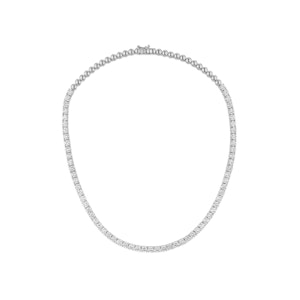 15.00ct Lab Diamond Tennis Necklace 3/4 Set in 9K White Gold F/VS
