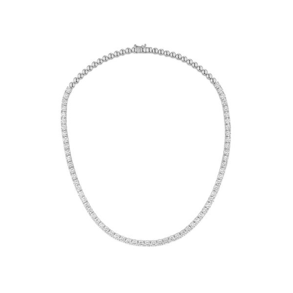 15.00ct Lab Diamond Tennis Necklace 3/4 Set in 9K White Gold G/VS - Image 1