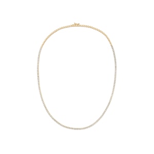 5.00ct Lab Diamond Tennis Necklace 3/4 Set in 9K Gold F/VS