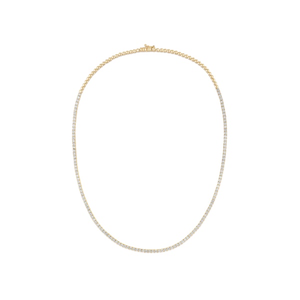 5.00ct Lab Diamond Tennis Necklace 3/4 Set in 9K Gold G/VS - Image 1