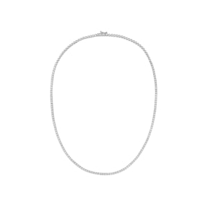 5.00ct Lab Diamond Tennis Necklace 3/4 Set in 9K White Gold F/VS