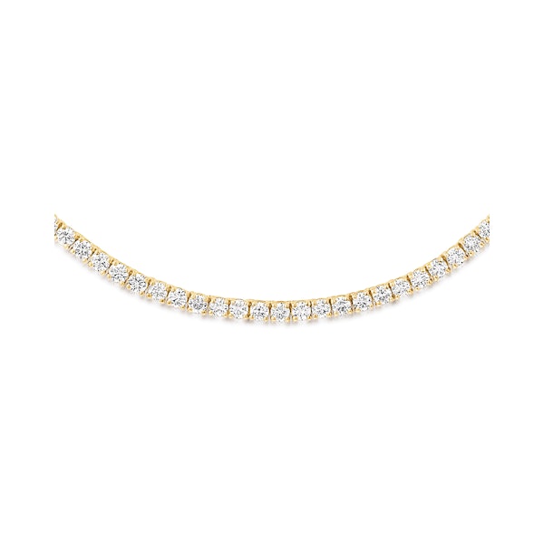 7.00ct Lab Diamond Tennis Necklace 3/4 Set in 9K Yellow Gold G/VS - Image 3