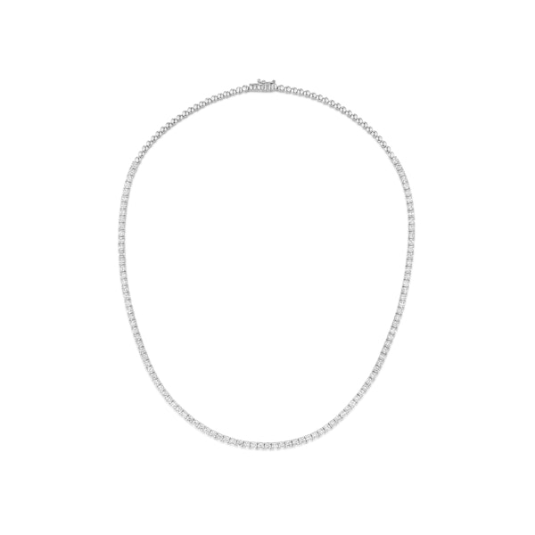 7.00ct Lab Diamond Tennis Necklace 3/4 Set in 9K White Gold G/VS - Image 1