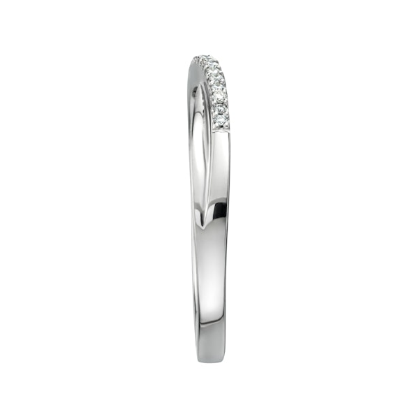 Lab Diamond Half Eternity Wave Ring 0.05ct in 925 Silver - Image 4