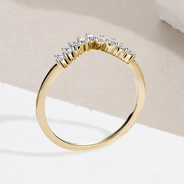 0.15ct Lab Diamond Wishbone Ring H/Si Quality in 18K Gold Vermeil - Image 8