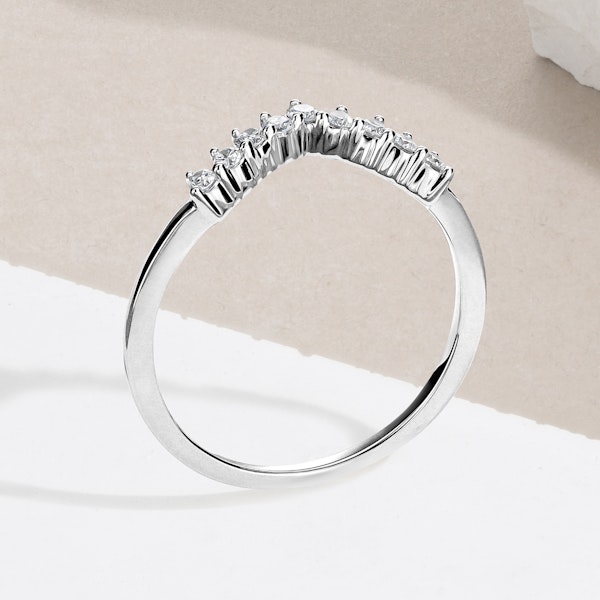 0.15ct Lab Diamond Wishbone Ring H/Si Quality in 9K White Gold - Image 8