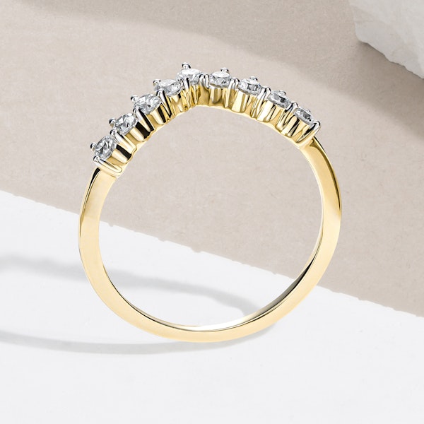 0.30ct Lab Diamond Wishbone Ring H/Si Quality in 9K Yellow Gold - Image 8