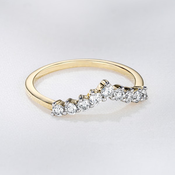 0.30ct Lab Diamond Wishbone Ring H/Si Quality in 18K Gold Vermeil - Image 7