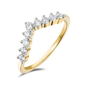 0.30ct Lab Diamond Wishbone Ring H/Si Quality in 9K Yellow Gold