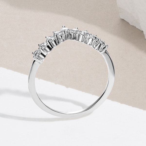 0.30ct Lab Diamond Wishbone Ring H/Si Quality in 9K White Gold - Image 8