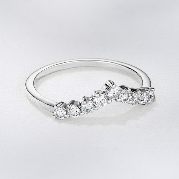 0.30ct Lab Diamond Wishbone Ring H/Si Quality in 9K White Gold - Image 7