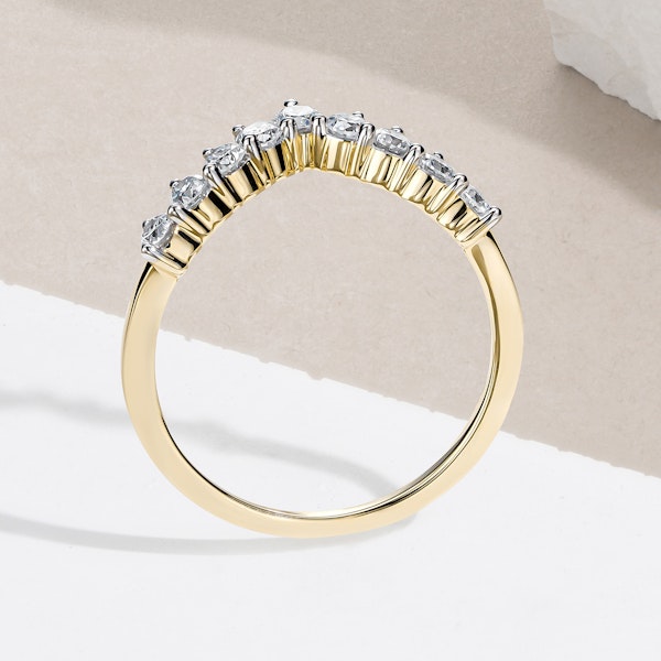 0.50ct Lab Diamond Wishbone Ring H/Si Quality in 9K Yellow Gold - Image 8