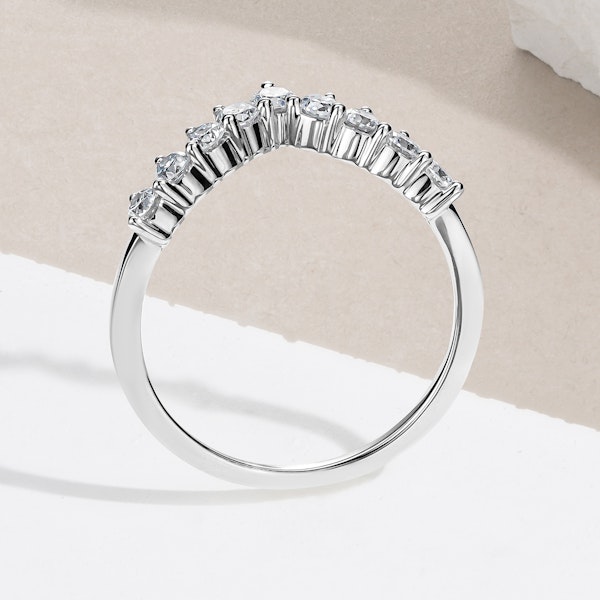 0.50ct Lab Diamond Wishbone Ring H/Si Quality in 9K White Gold - Image 8