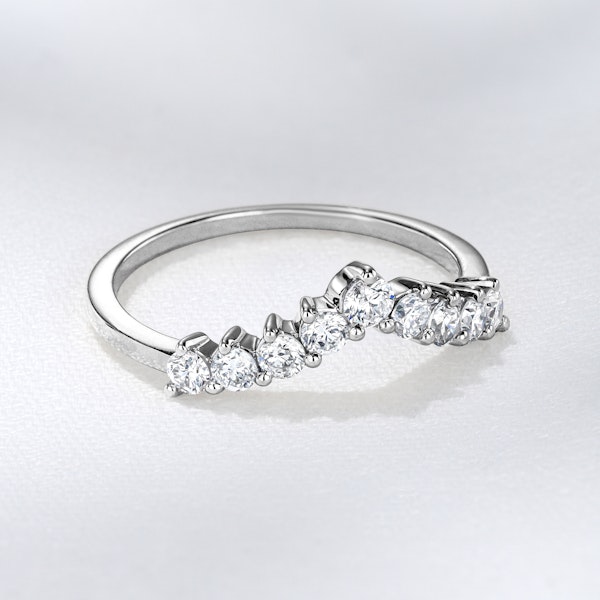 0.50ct Lab Diamond Wishbone Ring H/Si Quality in 9K White Gold - Image 7