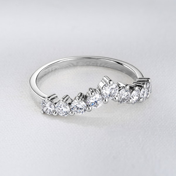 0.75ct Lab Diamond Wishbone Ring H/Si Quality in 9K White Gold - Image 7
