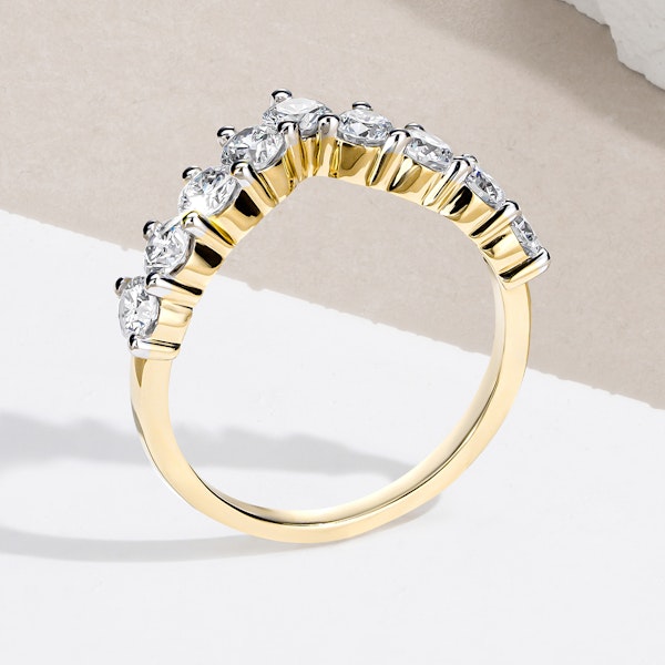 1.00ct Lab Diamond Wishbone Ring H/Si Quality in 9K Yellow Gold - Image 8
