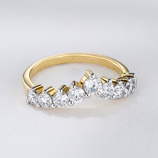 1.00ct Lab Diamond Wishbone Ring H/Si Quality in 9K Yellow Gold - Image 7