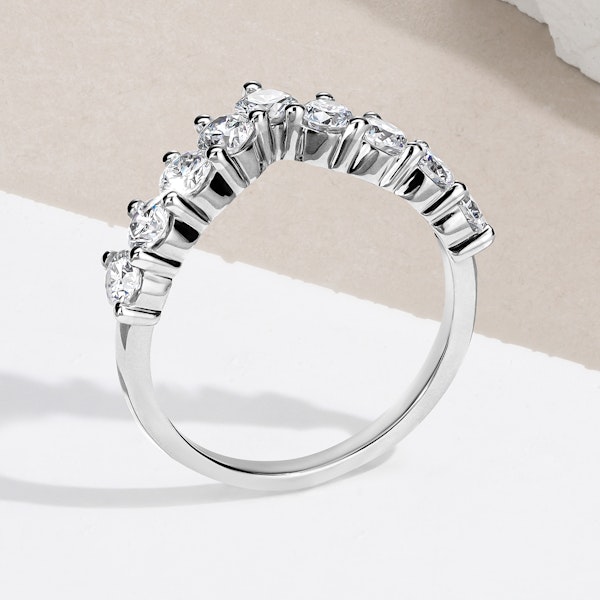 1.00ct Lab Diamond Wishbone Ring H/Si Quality in 9K White Gold - Image 8